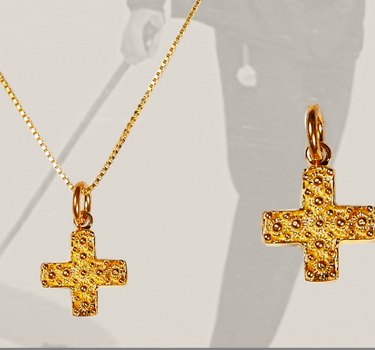 Pendentif Croix Gisele & chaine Yvanne or