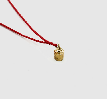 Collier 1 gramme d'amour & cordon rouge
