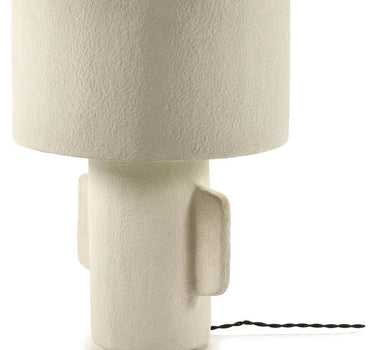 LAMPE DE TABLE ronde papier mâché