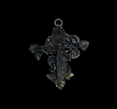 Croix ornement turquoise