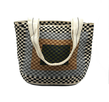 Shopping bag L - Noir et gris