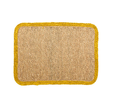 Set de table rectangulaire - Naturel et moutarde
