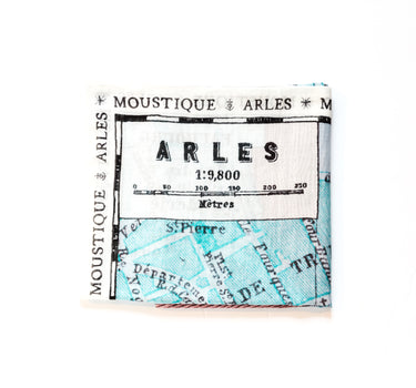 Foulard Plan d'Arles bleu
