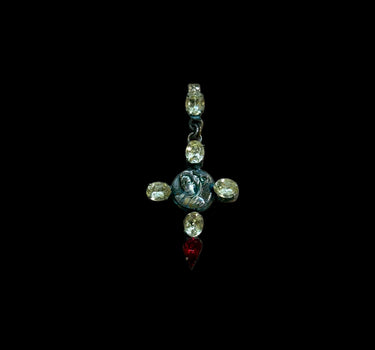 Croix double jaune / verte