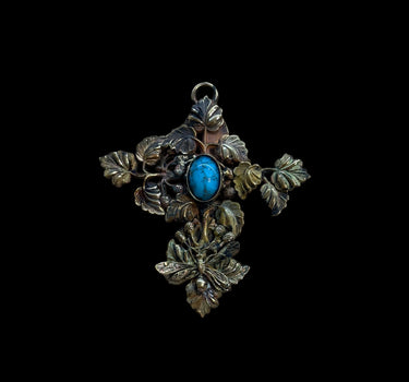 Croix ornement turquoise