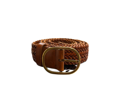 Ceinture tressée en cuir Naturel - 4 cm