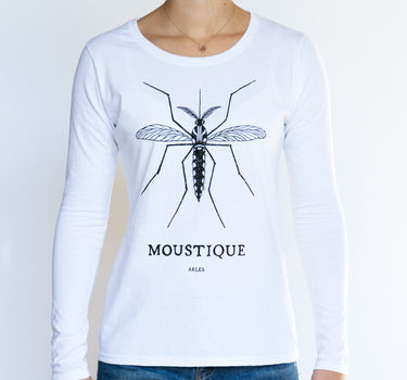 Tee-shirt Manche longue Blanc Moustique