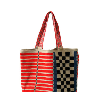 Sac Tote Owl - Neon orange et noir