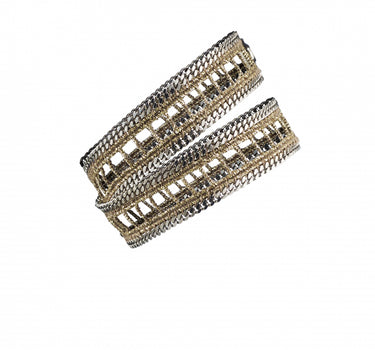 Bracelet  white bronze double tour