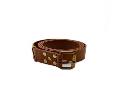 Ceinture simple en cuir naturel
