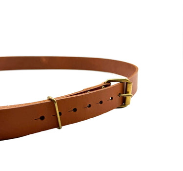 Ceinture simple en cuir naturel