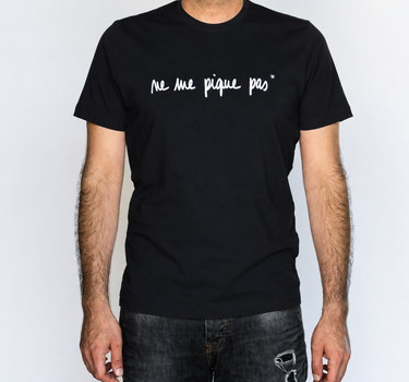 T-shirt manches courtes noir Homme - Ne me pique pas