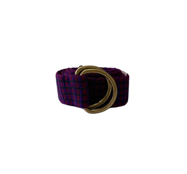 Ceinture motifs tartan violet