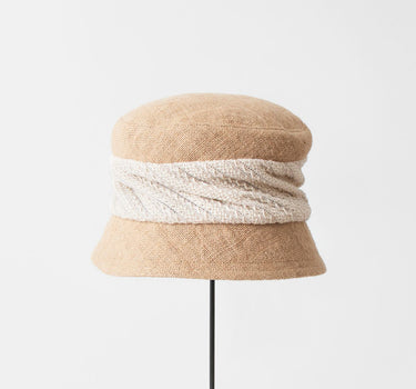 Chapeau MJT jute & ruban blanc