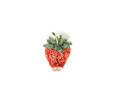 Broche Fraise scintillante