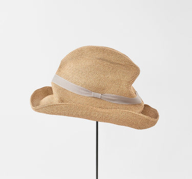 Chapeau 101 naturel & ruban  gris