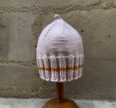 Bonnet Vieux rose /ocre