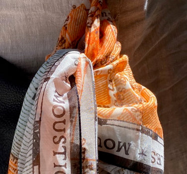 Foulard Plan d'Arles orange