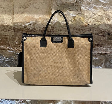 Sac Glamour Straw - Gray tea