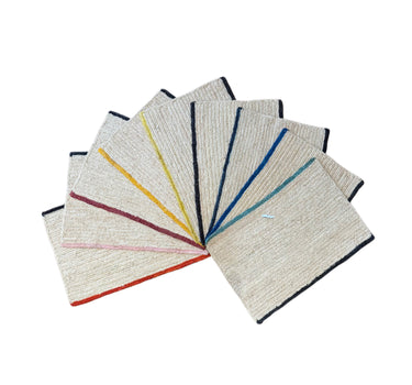 Set de table rectangle bordures colorées