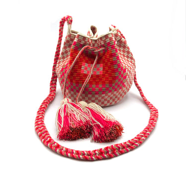 Crossbody bag - rouge et rose