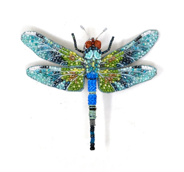 Broche libellule Blue Emperor Dragonfly
