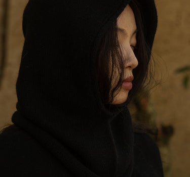 Cagoule en cachemire  noire