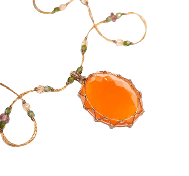 Collier court Onyx orange