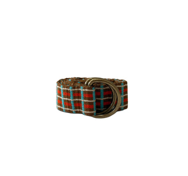 Ceinture - tartan orange/bleu