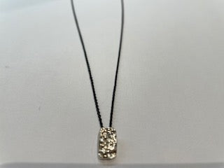 COLLIER LICHEN ARGENT/CHAINE OXYDÉE
