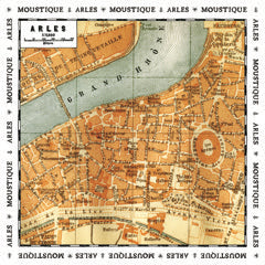 Foulard Plan d'Arles orange