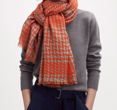 Étole Tweed check AI-Flame
