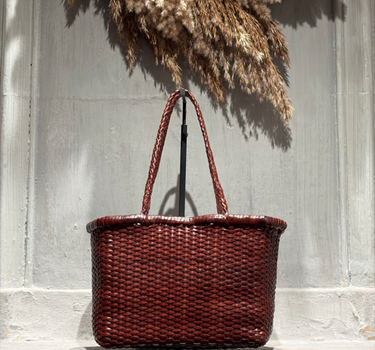 Sac B Weave Basket small bruciato