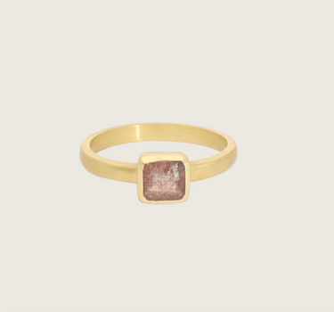 Bague Nyrah - Strawberry quartz