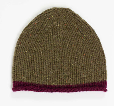 Bonnet tricoté main vert