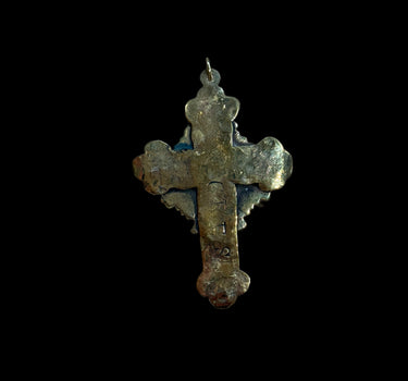 Croix émail rouge