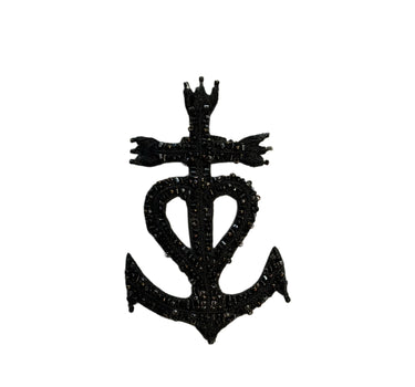 Broche Croix Camarguaise NOIRE