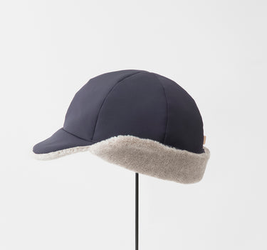 Casquette fourrée Bleu marine et gris