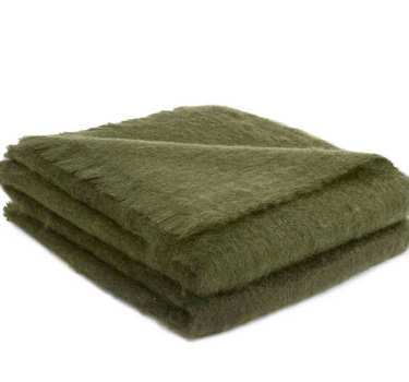 Plaid mohair uni kaki