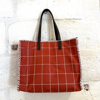 Sac Check Tote Orange