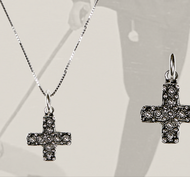 Pendentif croix Gisele & chaine Yvane