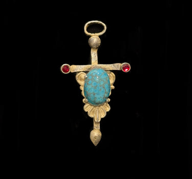 Croix Pierre turquoise