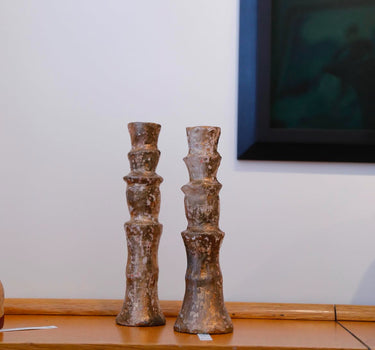 Tinja bougeoir céramique doré