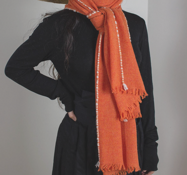 Echarpe Tissée orange