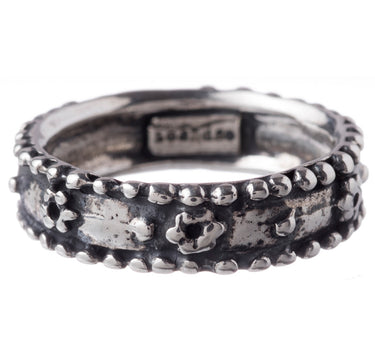 BAGUE BLOOM HOMME ARGENT OXYDÉ