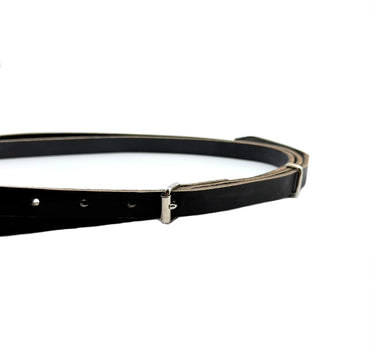 Ceinture double en cuir Noir