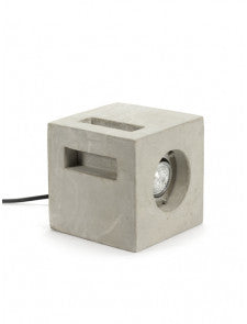 LAMPE CUBE BETON