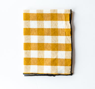Serviette de table Bourdon - Vichy ocre