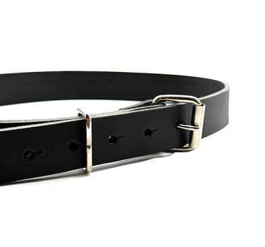 Ceinture simple en cuir Noir