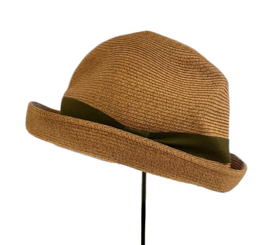 Chapeau n°104   Large ruban Olive
